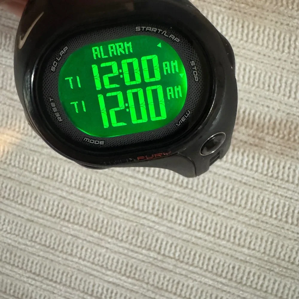 Nike Triax Fury 50 Lap Digital Watch Black Y2K WR0142-868 WG00-4000